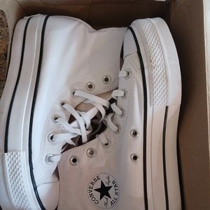 Converse High Top CTAS Lift Size 7 White